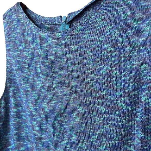 Vintage St. John Collection by Marie Gray Sleeveless Blue Knit Dress Size 4 - Picture 3 of 6